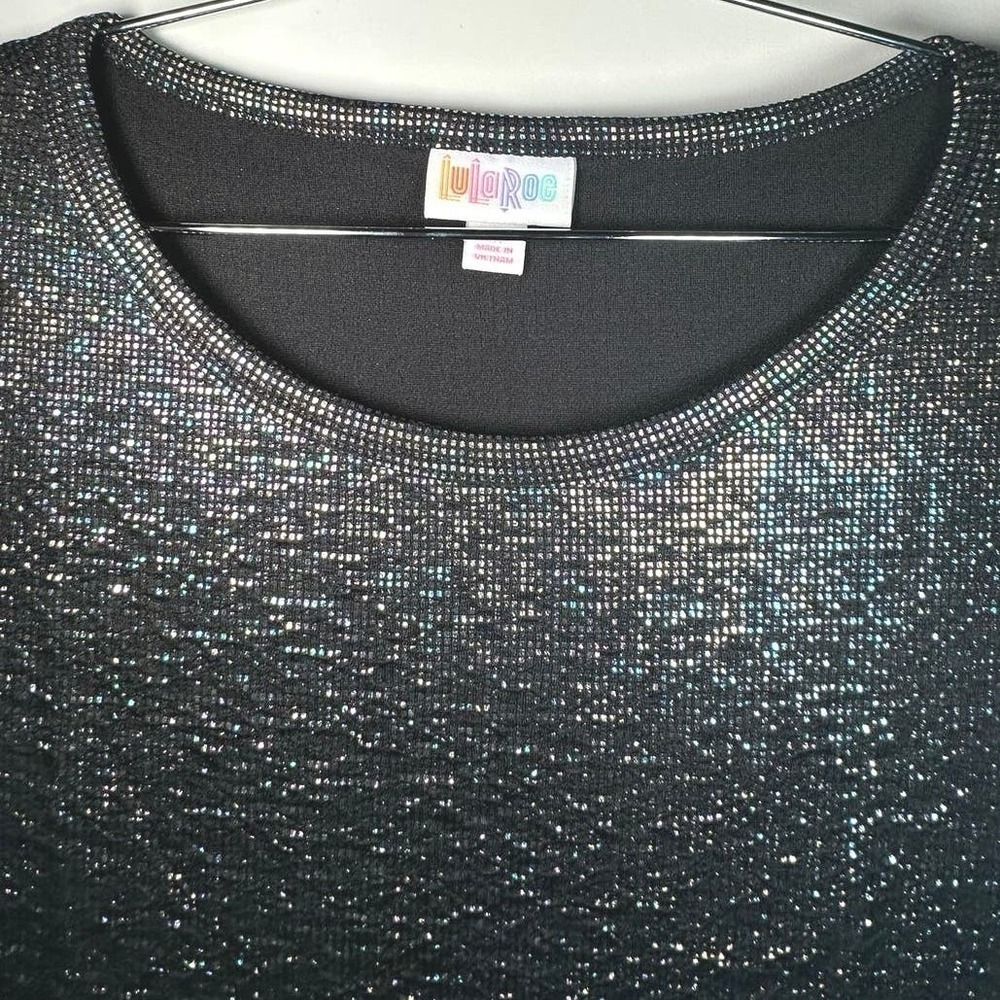 Lularoe Elegant Oil Slick Metallic Julia Dress Sz Med NWT Mermaid Shimmer - Picture 2 of 6